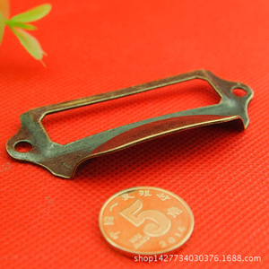Antique Metal Drawer Handle 69x28mm Rectangle Iron Traditional Furniture Handle For Cabinet Drawer - Product Image 2