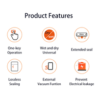 Mode liquide sec et humide à bas prix Mini scellant sous vide pour aliments Fonction Vac externe Machine à sceller sous vide pour poulet Fruits secs
