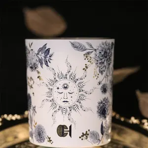 Original Design Cornflower Scented Candle with Gold Printing Soy Wax Natural Candles