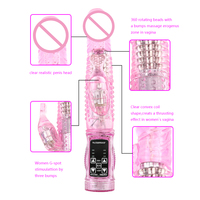 Dildo Rabbit Vibrator Masturbator G-Punkt 12 Geschwindigkeiten Vibration Dual-Motor Massagegerät Klitoris Rotationsstimulator Weibliches Sexspielzeug