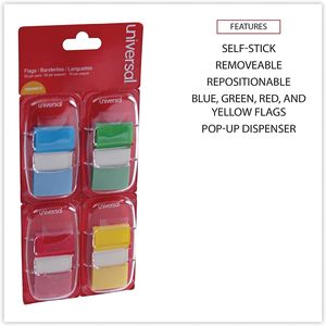 UNV99012 Deluxe 1 In. X 1-3/4 pouces Drapeaux de page pop-up de couleurs assorties (200/paquet) Accessoires d'affichage universels - Product Image 4