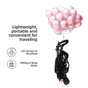 <span class=keywords><strong>Poussette</strong></span> <span class=keywords><strong>Ultra</strong></span> Compacte et Légère pour Bébé Simple Assis et Allongé Pliable et Portable pour l'Été - Product Image 3