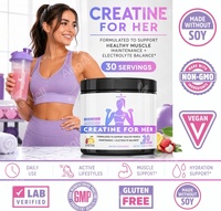OEM ODM AegleWell Lychee Lemon Poudre de créatine pour femmes GMP Soutient la maintenance musculaire et l'équilibre d'hydratation