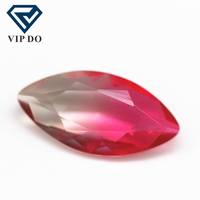 Tomy — pierres précieuses à facettes 5x10mm-10x20mm, synthétique, tourmaline, en vrac, technologie mixte et multicolore, verre de cristal
