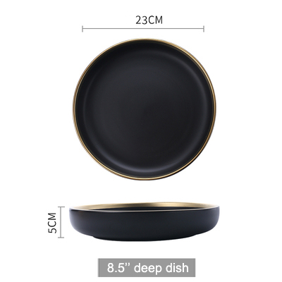 8.5'' black deep dish