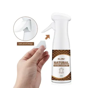 Continuous 200ml Natural Formula Luxury Leather Bag Sofa Cleaner Solution Spray Liquid With Towel