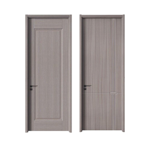 Venta caliente Puertas modernas para casas Incombustible Interior Melamina MDF HDF Tablero Material Puerta de madera con marcos para Proyecto de ingeniero - Product Image 5