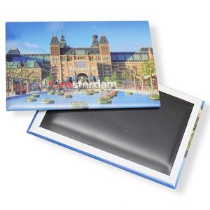 Aimant de réfrigérateur personnalisé en forme de rectangle, souvenir d'Amérique du Nord, aimants de réfrigérateur écologiques en tôle - Product Image 3