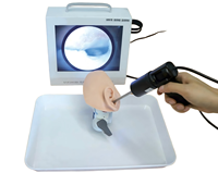Simulador de Entrenamiento con Otoscopio de Video para Práctica de Examen Timpanico del Canal Auditivo con Imágenes HD, Equipo Médico Realista para Educación ORL