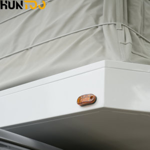 Huntoo Camper de camion tout aluminium robuste et pliable |   <span class=keywords><strong>Tente</strong></span> de toit rigide avec rangement latéral - Product Image 4