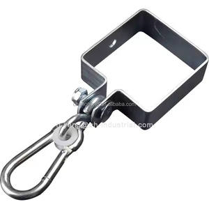 Cintres pivotants robustes M10 <span class=keywords><strong>crochet</strong></span> de collier plaqué zinc <span class=keywords><strong>carré</strong></span> avec mousqueton matériel de gréement mousqueton mousqueton <span class=keywords><strong>crochet</strong></span> de serrage oscillant - Product Image 5