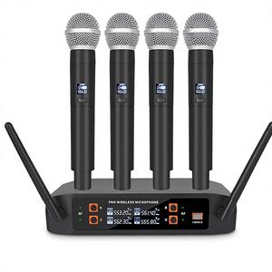 מערכת מיקרופון אלחוטית 4 ערוצים, ניידת, חיבור אוטומטי, טווח 160 רגל, קריוקי, חתונה, די ג'יי, מסיבה, מצגות, כנסייה - Product Image 1