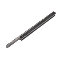 Aksesori Desain Multi-Slot Hitam Matte Tahan Karat, Ringan, Tahan Lama, Berbahan Aluminium Alloy 260mm 20mm, Pemesinan CNC Profil Tinggi