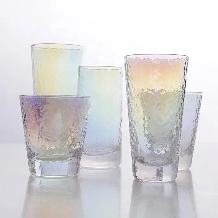 Special shaped glass painting cup cute magic round glass cup