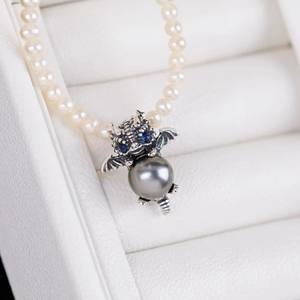 จี้เงินแท้ S925 สำหรับทำเครื่องประดับมุก DIY 31242 พร้อมลูกปัดกลมขนาด 9-10 มม. สำหรับทำจี้สร้อยคอรูปมังกร - Product Image 4