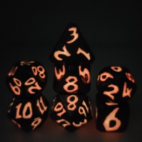 7 pièces ensemble de dés lumineux en métal Dnd pour donjons Dragon jeu de table Logo personnalisé jeu de rôle D20 D12 D10 D8 D6 D4