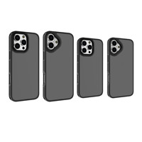 Coque de téléphone portable en TPU+PC givré anti-rayures avec cadre métallique simple pour OnePlus ACE 6T