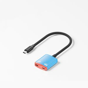 Adaptateur USB-C 1 entrée 2 sorties mâle vers femelle <span class=keywords><strong>avec</strong></span> câble audio et charge rapide 60W pour <span class=keywords><strong>iPhone</strong></span> 16/15, <span class=keywords><strong>Samsung</strong></span> Galaxy S25/S24/S23 - Product Image 1