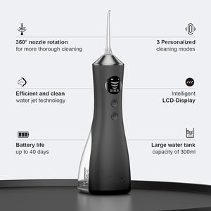 Irrigador Bucal Portátil Inalámbrico de 300ml IPX7 para Limpieza Dental, Uso Doméstico y de Viaje, Venta al Por Mayor con Molde Privado - Product Image 3