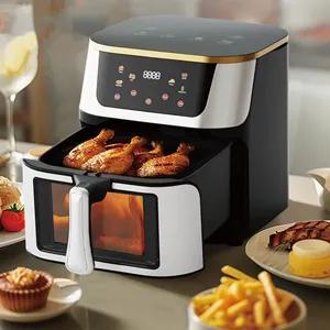 Wholesale air fryers fast food frying machine New stainless steel visible air fryer
