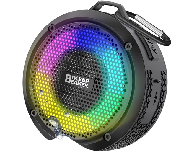 Super Bass RGB LED Light Mini for Bluetooth Speaker Portable Waterproof IPX7 for Computers Mobile Phones and Bicycle Riding