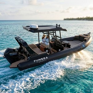 25 <span class=keywords><strong>pieds</strong></span> 7.6 mètres de modèle de bateau à côtes de luxe RIB760 tube gonflable en PVC Hypalon de haute qualité avec coque rigide en fibre de verre à bon prix - Product Image 4