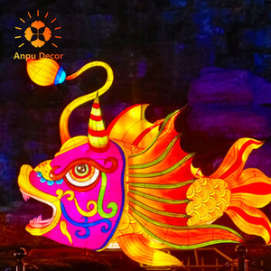 Fashion Design tradizione Light Festival decorazione lanterna di <span class=keywords><strong>pesce</strong></span> rosso LED lanterne di <span class=keywords><strong>pesce</strong></span> animale per il capodanno lunare - Product Image 5