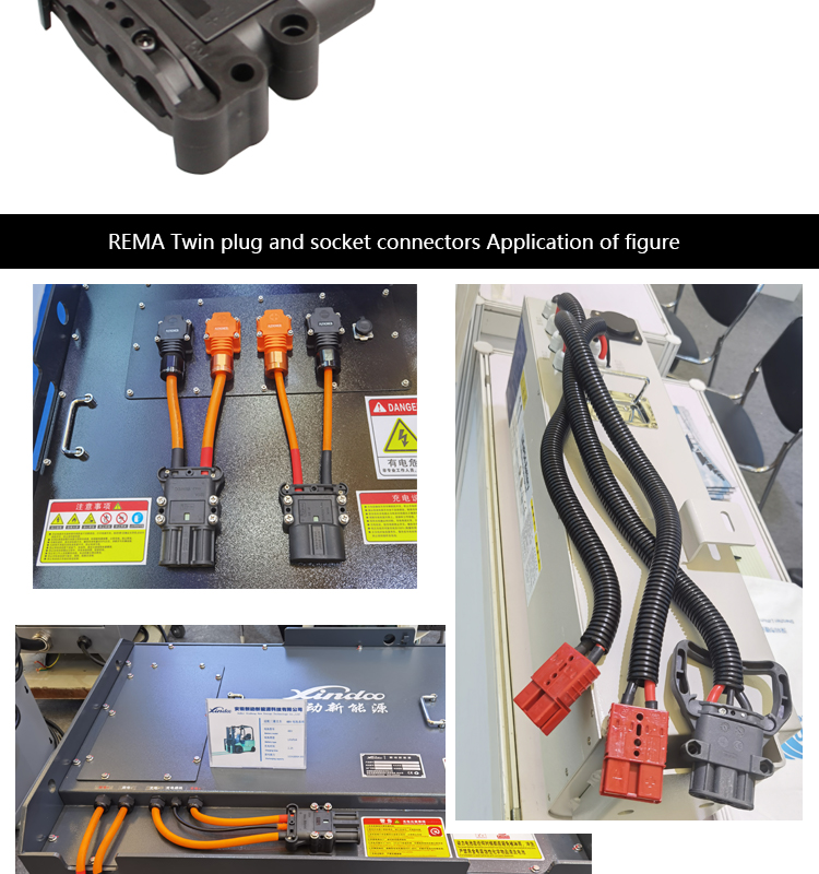 REMA Style SIN80A 150V Male female Set Charging connectors electric forklift power battery connector For Forklift connector