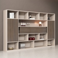 Bureau de direction commercial Foshan, design simple et moderne, en PVC, avec boîte à câbles et armoire latérale, ensemble de meubles modèle 220
