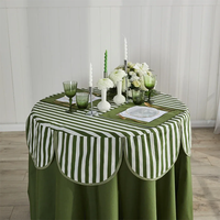 Napperons rectangulaires brodés vert et blanc, lavables et réutilisables, pour table de ferme, patio, décoration de table printanière