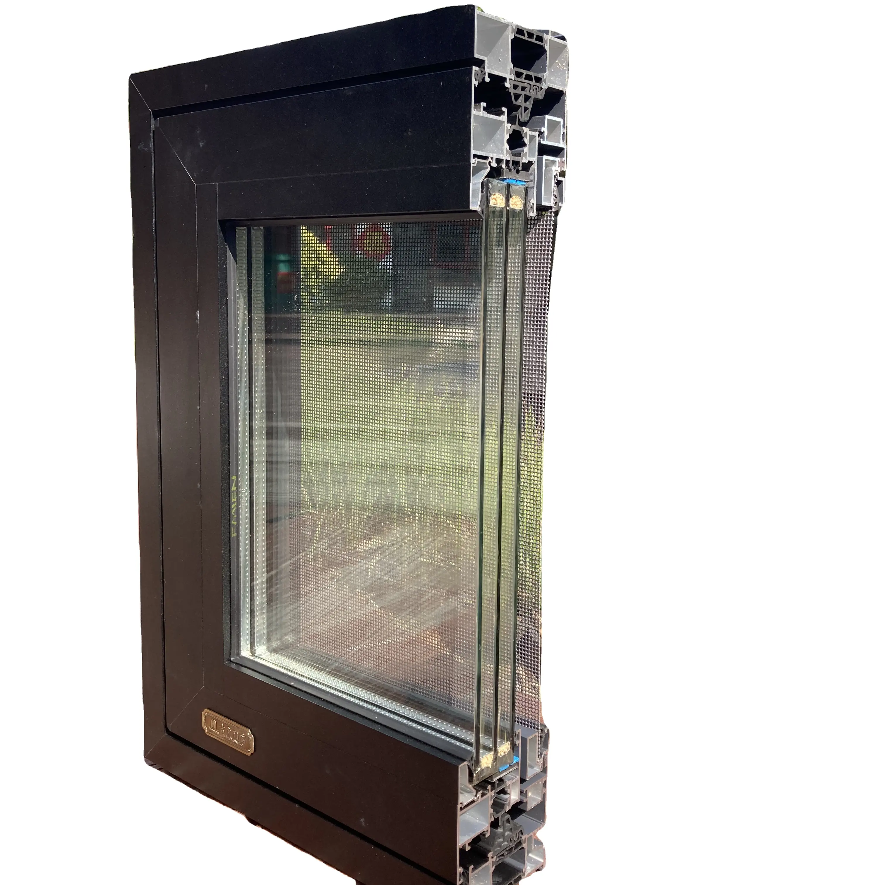 65 MM Factory Supply Office Heat Insulation Waterproof Large Glass Windows Aluminum Alloy Casement Window