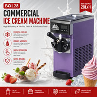 Mini distributeur intelligent de glace molle - Machine à crème glacée durable en acier inoxydable 110V/220V disponible en 9 couleurs vibrantes