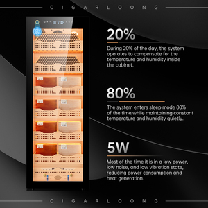 158C CIGARLOONG Хьюмидор-шкаф для сигар с компрессорным охлаждением, независимым регулированием температуры и отделкой из кедра - Product Image 4