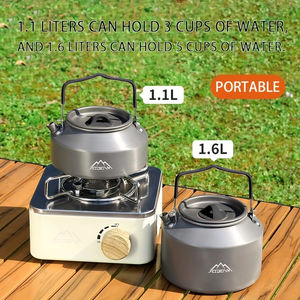 Самый популярный набор посуды из анодированного алюминиевого сплава: кастрюля 3-4 л с крышкой, портативная газовая плита, сковорода для кемпинга и приготовления пищи на открытом воздухе - Product Image 6