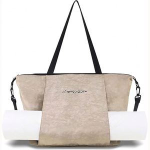 Sac de yoga en toile personnalisé avec poche pour tapis de yoga, sac de transport à bandoulière, sac de voyage, sac de sport, échantillon gratuit - Product Image 6