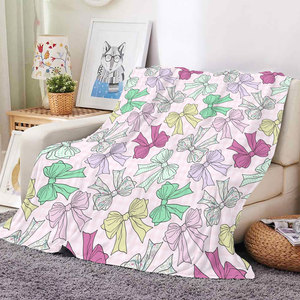 Manta <span class=keywords><strong>de</strong></span> Felpa Suave y Acogedora con Lazo Rosa, Estilo Kawaii, Estética <span class=keywords><strong>Coqueta</strong></span>, con Cinta, Manta <span class=keywords><strong>de</strong></span> Franela Personalizada - Product Image 5