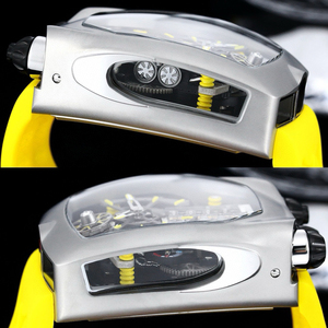 Montre mécanique automatique inspirée des supercars pour hommes, design sportif de luxe avec aiguilles lumineuses, bracelet en silicone - Product Image 3