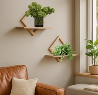 Ensemble d'étagères murales en bois modernes, organisateur flottant réglable, durable et multifonctionnel pour la cuisine, la salle de bain et le salon
