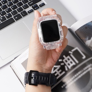 <span class=keywords><strong>Bracelet</strong></span> de montre en TPU souple <span class=keywords><strong>Transparent</strong></span> coloré avec couvercle pour <span class=keywords><strong>apple</strong></span> <span class=keywords><strong>watch</strong></span> 6 de luxe, 38/44mm - Product Image 5