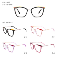 Montures de lunettes Teenyoun en stock – Métal et acétate mélangés pour femmes – Montures de lunettes de vue en acétate