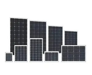 China OEM Glass solar Panels 12V 10W 20W 50W 100W 120W 150W 200W Custom Mono Solar PV Modules Paneles Solares