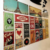 Letrero de Metal Vintage Retro para Decoración de Pared, Pintura Metálica Estilo Antiguo para Garaje, Bar, Cueva del Hombre, Arte de Pared Rústico y Duradero