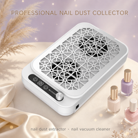 Coletor de Poeira para Unhas Profissional com 2 Ventiladores Sem Escovas, Sucção Forte, Vácuo e Defletor Magnético para Técnicos de Manicure