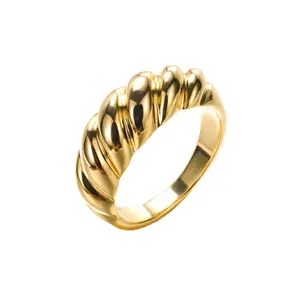 Cincin Perhiasan mode sederhana Retro kreatif, cincin pribadi Unisex, putaran baja Titanium, perhiasan modis sederhana