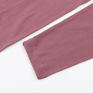 Tùy Chỉnh Nặng Gạch Màu Đỏ Dài Tay Cotton Chải Kỹ Màu Rắn T-Shirt Đơn Giản Vai Giản Dị T-Shirt Phụ Nữ - Product Image 4