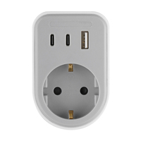 Pheiyon - Regleta de Enchufes Schuko Personalizable con Certificación CE GS, 1 USB-A, 2 Tipo-C, 16A, 250V, IP20, Plástico, Uso Residencial, ODM, OEM, DIY