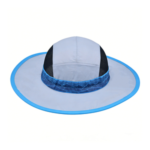 UV Protection Wide Brim Sun Hat for Women Breathable Mesh Fishing Hat Foldable Outdoor Beach Cap with <b>Adjustable</b> <b>Strap</b> - Product Image 4