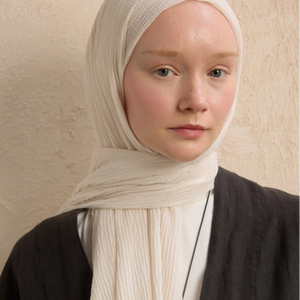 Ligero Transpirable Color étnico Bloqueo Modal Arrugado Largo Hijab Multifunción Uso diario Viaje tropical Tradicional - Product Image 1