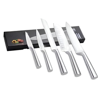 Buitenlandse Handel Holle-handgreep 3Cr Serie Staal Koksmes Modern Minimalistisch Vijfdelig Set Geborstelde Afwerking Aangepaste Logo's