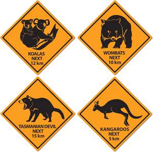 ديكورات جدارية أسترالية 4 لافتات شوارع من الأوتباك 4 لافتات طرق أسترالية - لمسات تضفي أجواء أسترالية فريدة - Product Image 2